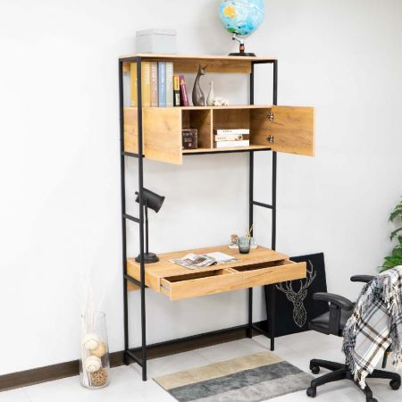 Lungimea biroului 96,0 cm, adâncimea 50,0 cm. Sub panoul biroului se află 2 sertare extensibile dreptunghiulare cu o înălțime de 10,0 cm.